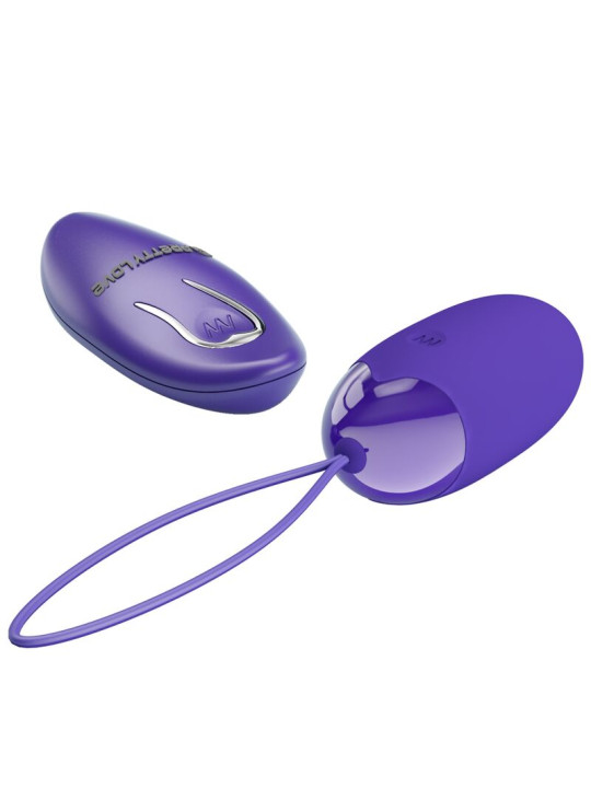 HUEVO VIBRADOR REMOTO 12 MODOS SILICONA VIOLETA DE LA MARCA PRETTY LOVE YOUTH