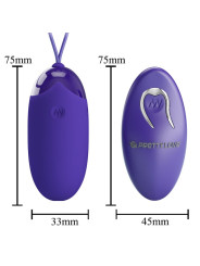 HUEVO VIBRADOR REMOTO 12 MODOS SILICONA VIOLETA DE LA MARCA PRETTY LOVE YOUTH