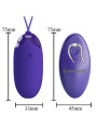 HUEVO VIBRADOR REMOTO 12 MODOS SILICONA VIOLETA DE LA MARCA PRETTY LOVE YOUTH