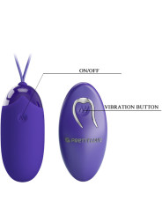 HUEVO VIBRADOR REMOTO 12 MODOS SILICONA VIOLETA DE LA MARCA PRETTY LOVE YOUTH