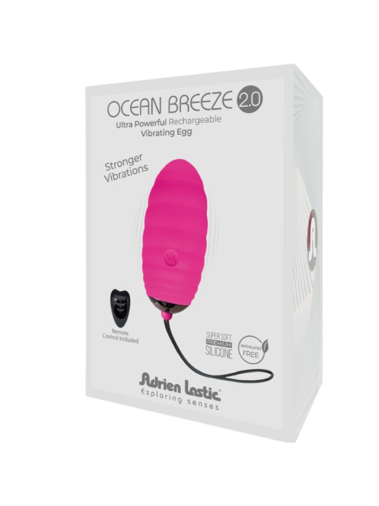 HUEVO VIBRADOR RECARGABLE 10 VELOCIDADES CONTROL REMOTO ROSA DE LA MARCA ADRIEN LASTIC