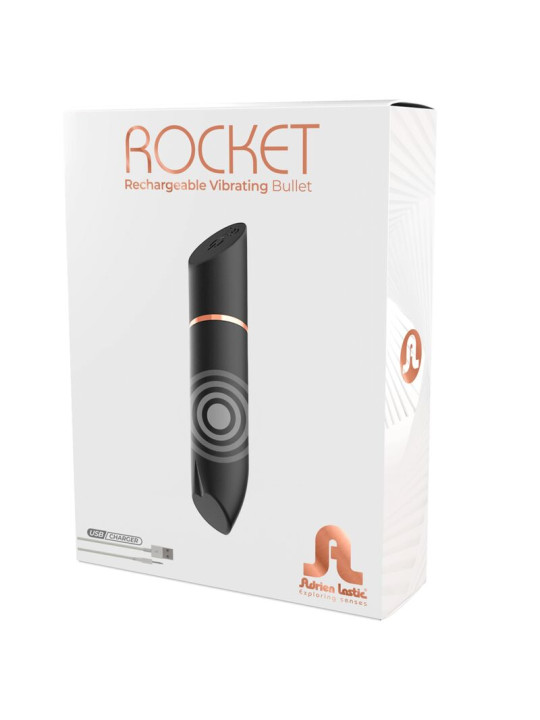 BALA VIBRADORA RECARGABLE ROCKET 10 VELOCIDADES DE LA MARCA ADRIEN LASTIC