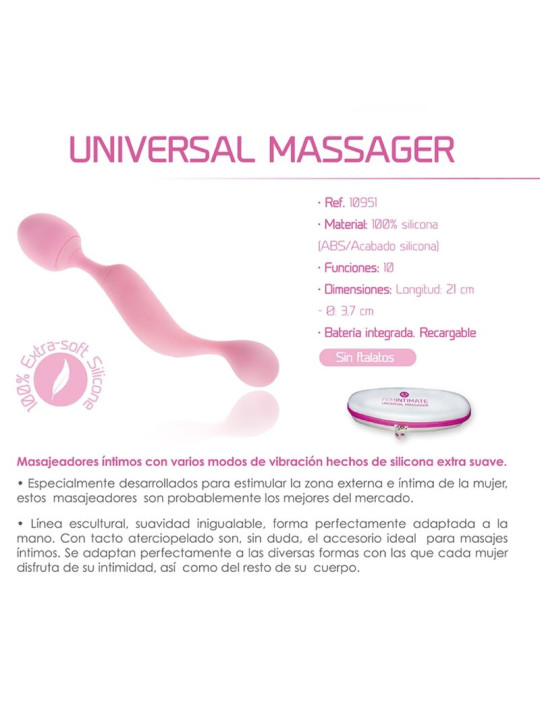 MASAJEADOR VIBRADOR SILICONA 10 MODOS MUJER DE LA MARCA FEMINTIMATE