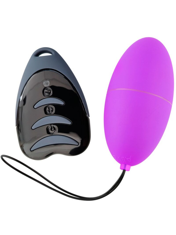 HUEVO VIBRADOR SILENCIOSO CON CONTROL REMOTO VIOLETA DE LA MARCA ALIVE