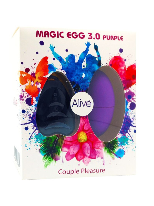 HUEVO VIBRADOR SILENCIOSO CON CONTROL REMOTO VIOLETA DE LA MARCA ALIVE