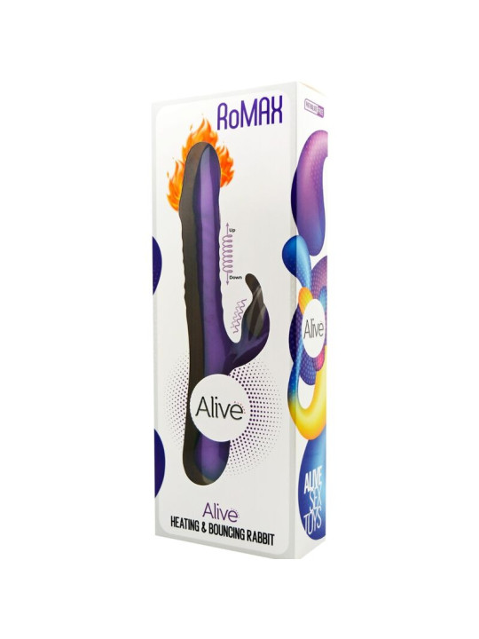 VIBRADOR RABBIT SILICONA SILENCIOSO CON CALENTAMIENTO DE LA MARCA ALIVE