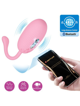 HUEVO VIBRADOR RECARGABLE ROSA CON APP Y 12 MODOS DE LA MARCA PRETTY LOVE SMART