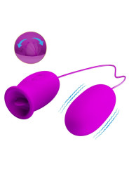 HUEVO VIBRADOR DUAL RECARGABLE 12 MODOS MORADO DE LA MARCA PRETTY LOVE FLIRTATION
