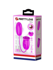 HUEVO VIBRADOR DUAL RECARGABLE 12 MODOS MORADO DE LA MARCA PRETTY LOVE FLIRTATION