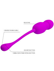 HUEVO VIBRADOR RECARGABLE 12 MODOS CALLIE MORADO DE LA MARCA PRETTY LOVE C-TYPE