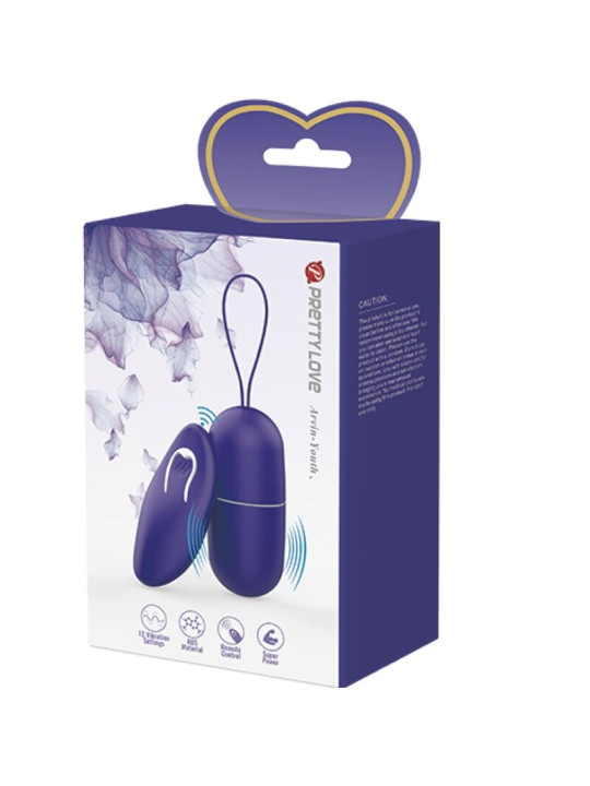 HUEVO VIBRADOR CONTROL REMOTO VIOLETA ARVIN YOUTH DE LA MARCA PRETTY LOVE YOUTH