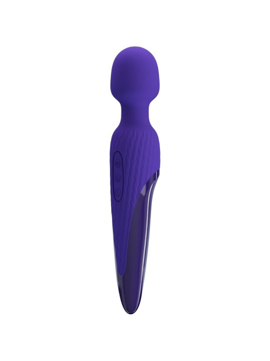 VIBRADOR WAND EFECTO CALOR 7 MODOS SILICONA VIOLETA DE LA MARCA PRETTY LOVE YOUTH