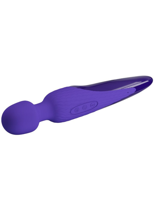 VIBRADOR WAND EFECTO CALOR 7 MODOS SILICONA VIOLETA DE LA MARCA PRETTY LOVE YOUTH