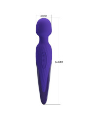 VIBRADOR WAND EFECTO CALOR 7 MODOS SILICONA VIOLETA DE LA MARCA PRETTY LOVE YOUTH