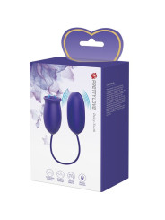 HUEVO VIBRADOR RECARGABLE CON LAMIDO Y 12 MODOS VIOLETA DE LA MARCA PRETTY LOVE YOUTH
