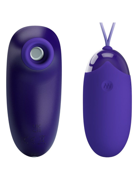 HUEVO VIBRADOR RECARGABLE CON 12 MODOS Y GOLPETEO DE LA MARCA PRETTY LOVE YOUTH