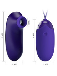 HUEVO VIBRADOR RECARGABLE CON 12 MODOS Y GOLPETEO DE LA MARCA PRETTY LOVE YOUTH