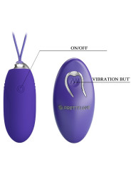 HUEVO VIBRADOR REMOTO 12 MODOS VIOLETA JENNY YOUTH DE LA MARCA PRETTY LOVE YOUTH