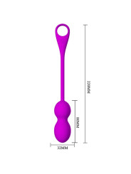 BOLAS KEGEL VIBRADORAS RECARGABLES 12 FUNCIONES MORADO DE LA MARCA PRETTY LOVE SMART