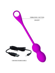 BOLAS KEGEL VIBRADORAS RECARGABLES 12 FUNCIONES MORADO DE LA MARCA PRETTY LOVE SMART