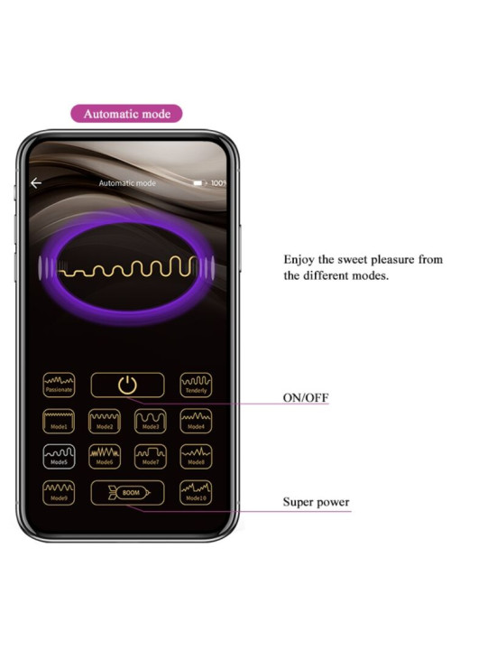 BOLAS KEGEL VIBRADORAS RECARGABLES 12 FUNCIONES MORADO DE LA MARCA PRETTY LOVE SMART