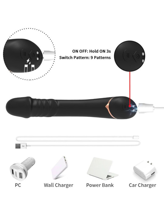 VIBRADOR SILICONA NEGRO 9 MODOS SUMERGIBLE ARMONY DE LA MARCA ARMONY VIBRATORS