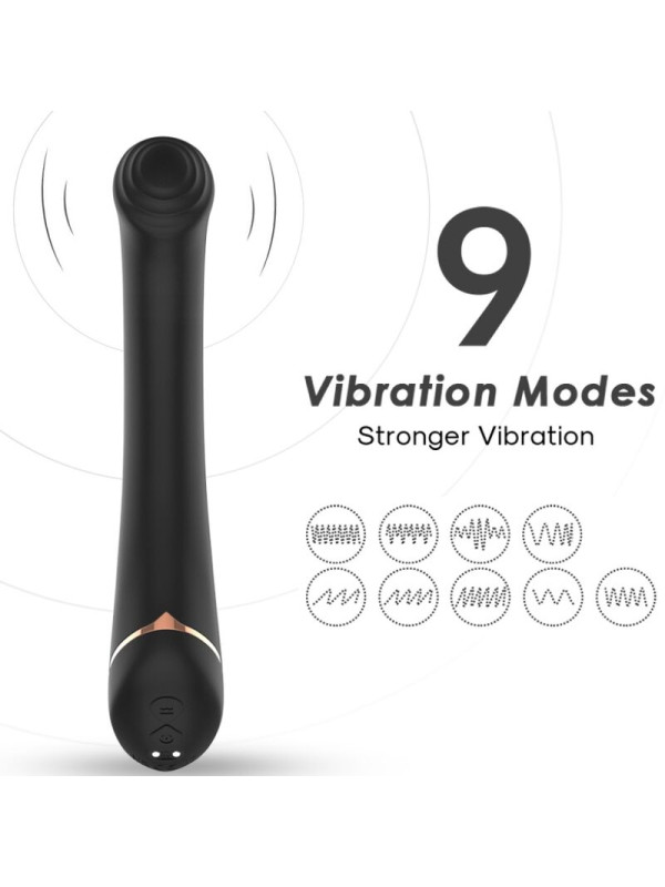 VIBRADOR SILICONA CABEZA PLANA 9 MODOS SUMERGIBLE DE LA MARCA ARMONY VIBRATORS
