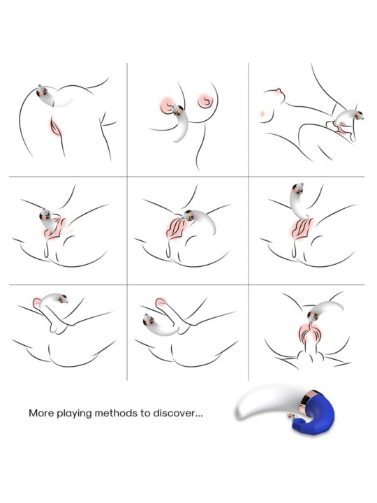 SUCCIONADOR CLITORIS Y PUNTO G ARMONY 9 MODOS AZUL DE LA MARCA ARMONY STIMULATORS