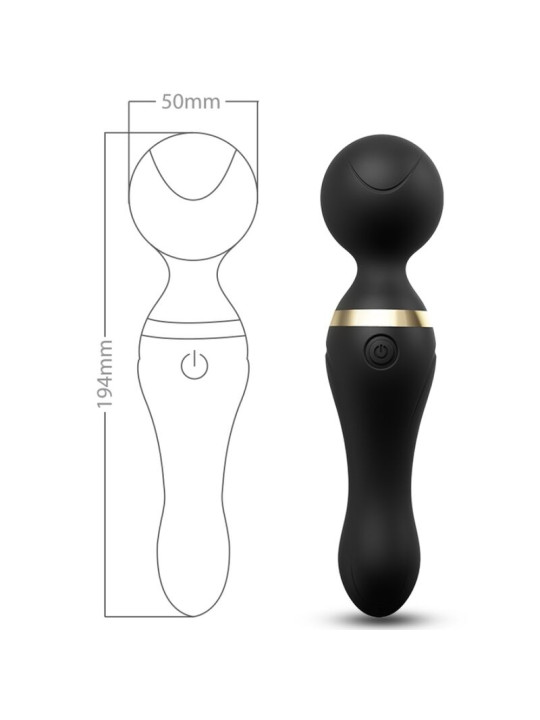 VIBRADOR FREEZA CABEZA FLEXIBLE 9 MODOS SILICONA NEGRO DE LA MARCA ARMONY MASSAGERS