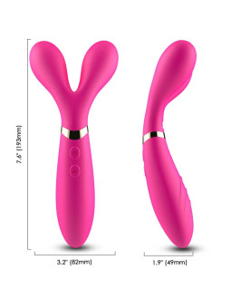 Y-WAND VIBRADOR CABEZA DOBLE SILICONA IMPERMEABLE DE LA MARCA ARMONY MASSAGERS