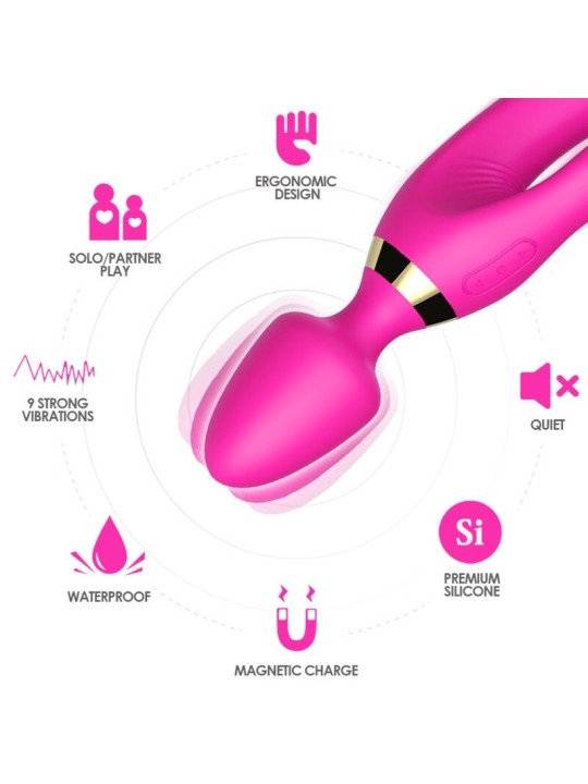 VIBRADOR RABBIT SILICONA 9 MODOS IMPERMEABLE ARMONY DE LA MARCA ARMONY MASSAGERS