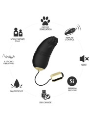 HUEVO VIBRADOR PUNTO G CONTROL REMOTO SILICONA NEGRO DE LA MARCA ARMONY STIMULATORS