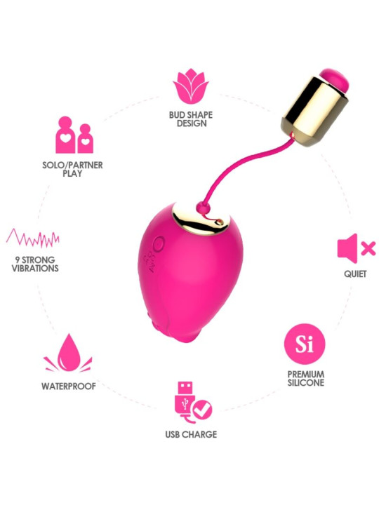 HUEVO VIBRADOR MANDALA PUNTO G REMOTO SILICONA PREMIUM DE LA MARCA ARMONY STIMULATORS