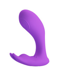 MASAJADOR VIBRADOR CONTROL REMOTO VIOLETA 12 MODOS DE LA MARCA PRETTY LOVE BOTTOM