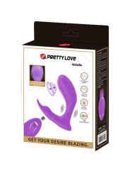 MASAJADOR VIBRADOR CONTROL REMOTO VIOLETA 12 MODOS DE LA MARCA PRETTY LOVE BOTTOM