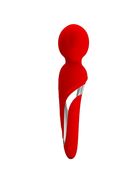 VIBRADOR WAND ROJO 7 FUNCIONES 5 INTENSIDADES DE LA MARCA PRETTY LOVE FLIRTATION