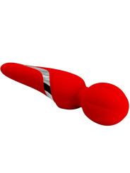VIBRADOR WAND ROJO 7 FUNCIONES 5 INTENSIDADES DE LA MARCA PRETTY LOVE FLIRTATION