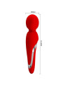 VIBRADOR WAND ROJO 7 FUNCIONES 5 INTENSIDADES DE LA MARCA PRETTY LOVE FLIRTATION