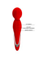 VIBRADOR WAND ROJO 7 FUNCIONES 5 INTENSIDADES DE LA MARCA PRETTY LOVE FLIRTATION