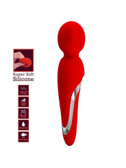 VIBRADOR WAND ROJO 7 FUNCIONES 5 INTENSIDADES DE LA MARCA PRETTY LOVE FLIRTATION