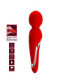VIBRADOR WAND ROJO 7 FUNCIONES 5 INTENSIDADES DE LA MARCA PRETTY LOVE FLIRTATION