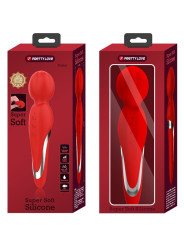 VIBRADOR WAND ROJO 7 FUNCIONES 5 INTENSIDADES DE LA MARCA PRETTY LOVE FLIRTATION