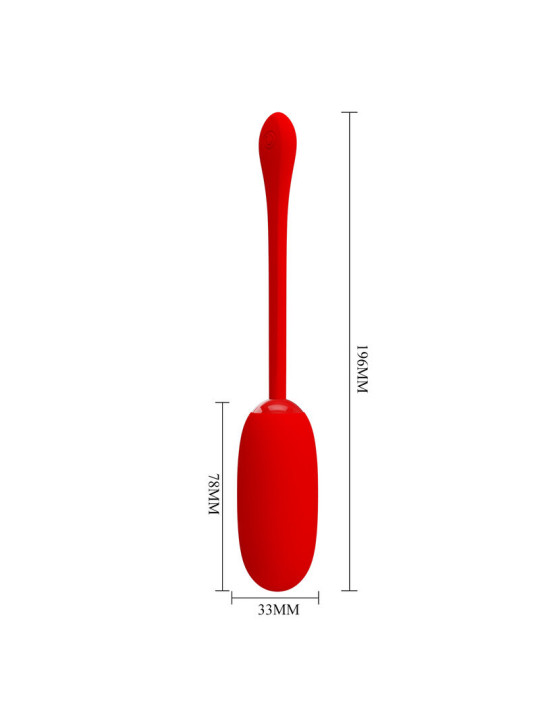 HUEVO VIBRADOR RECARGABLE IMPERMEABLE 12 MODOS ROJO DE LA MARCA PRETTY LOVE SMART