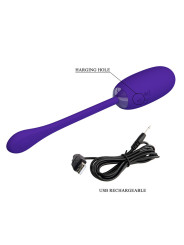 HUEVO VIBRADOR RECARGABLE IMPERMEBLE 12 MODOS LILA DE LA MARCA PRETTY LOVE SMART