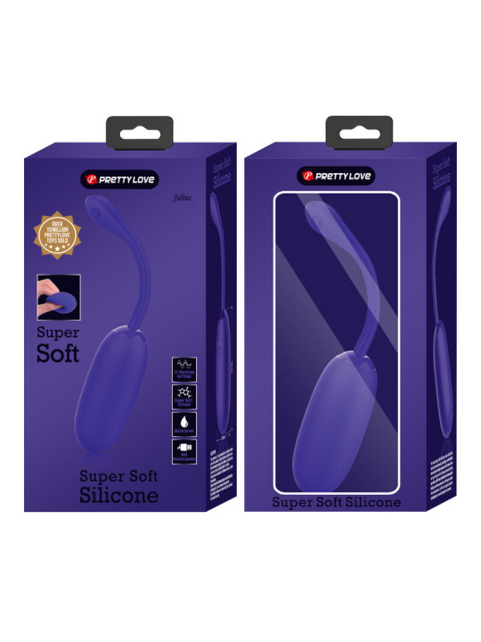 HUEVO VIBRADOR RECARGABLE IMPERMEBLE 12 MODOS LILA DE LA MARCA PRETTY LOVE SMART