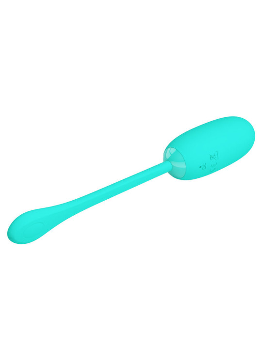 HUEVO VIBRADOR RECARGABLE IMPERMEABLE 12 MODOS VERDE AGUA DE LA MARCA PRETTY LOVE SMART