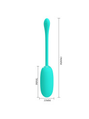 HUEVO VIBRADOR RECARGABLE IMPERMEABLE 12 MODOS VERDE AGUA DE LA MARCA PRETTY LOVE SMART