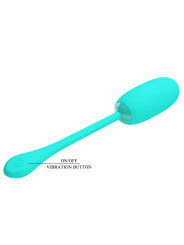 HUEVO VIBRADOR RECARGABLE IMPERMEABLE 12 MODOS VERDE AGUA DE LA MARCA PRETTY LOVE SMART