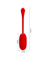 HUEVO VIBRADOR RECARGABLE SILICONA 12 FUNCIONES ROJO DE LA MARCA PRETTY LOVE SMART