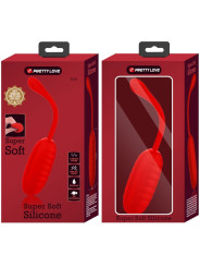 HUEVO VIBRADOR RECARGABLE SILICONA 12 FUNCIONES ROJO DE LA MARCA PRETTY LOVE SMART
